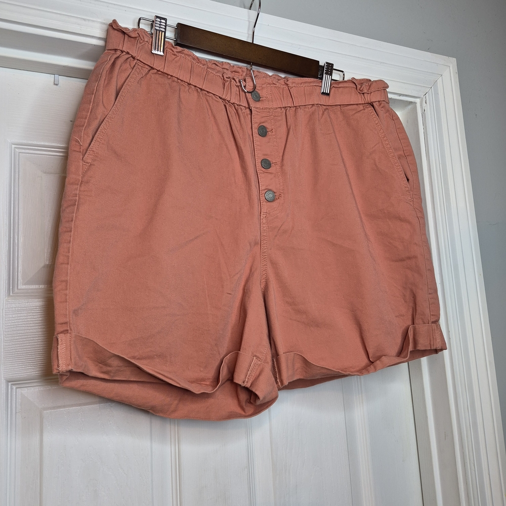 Banana Republic Pink Button-Front Shorts Size 16